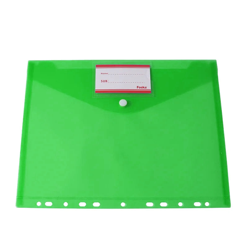 Foska A4 poly envelope folder – green (DF1015)