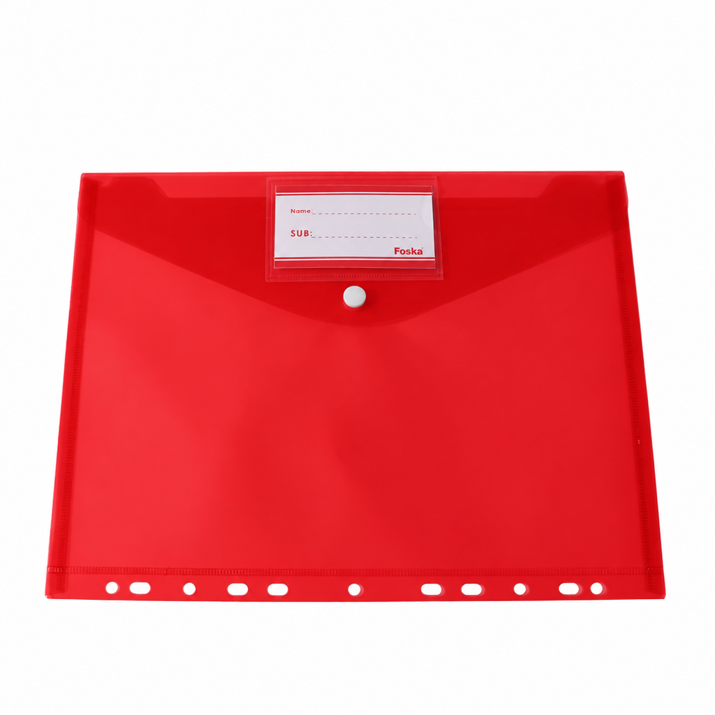 Foska A4 poly envelope folder – red (DF1015)