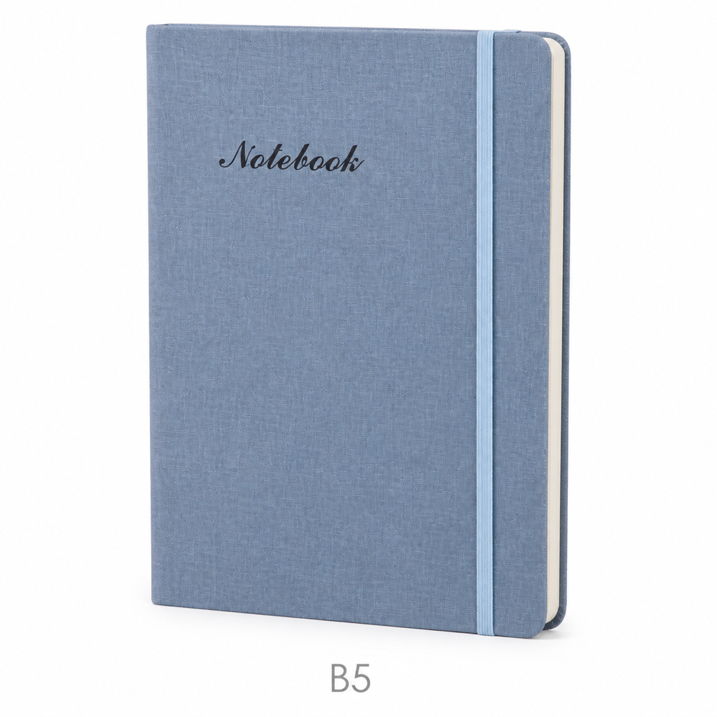 Embossed PU Leather Traveller's Journal with Rope — B5