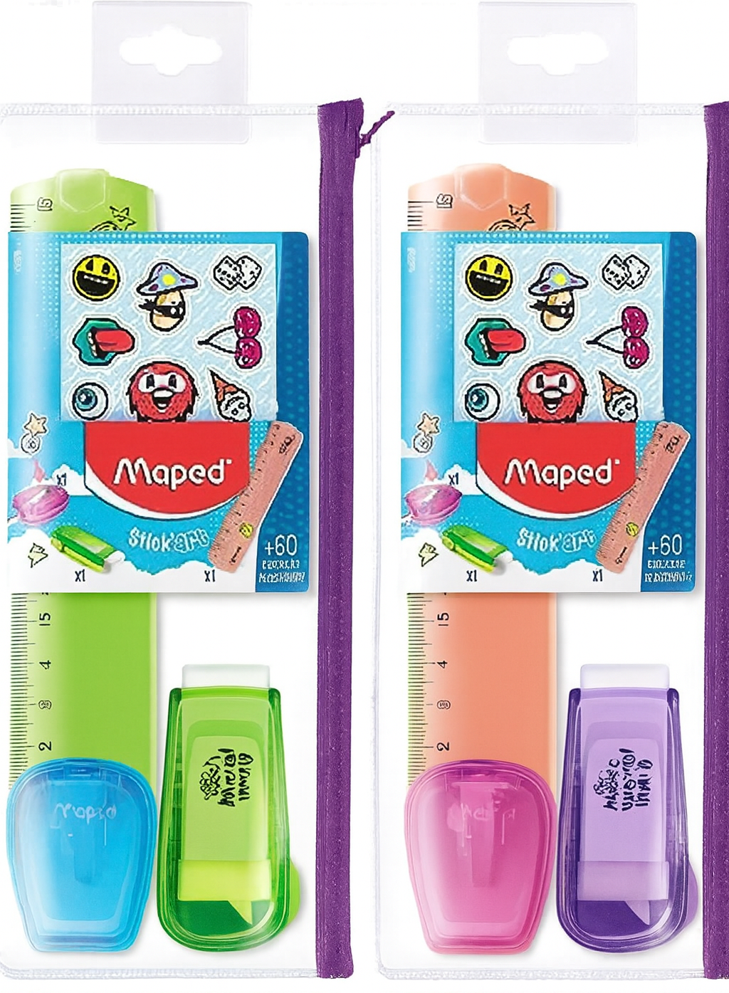 Maped Sticker Set School Access Transparent Case