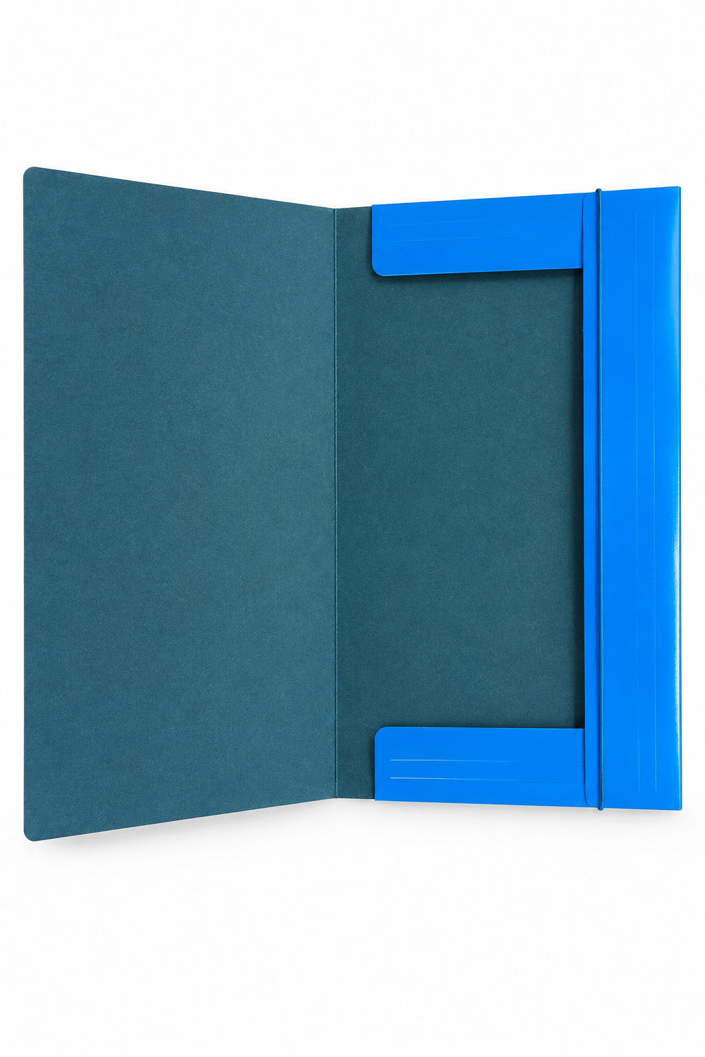 A4 blue paper file folder, inner flaps