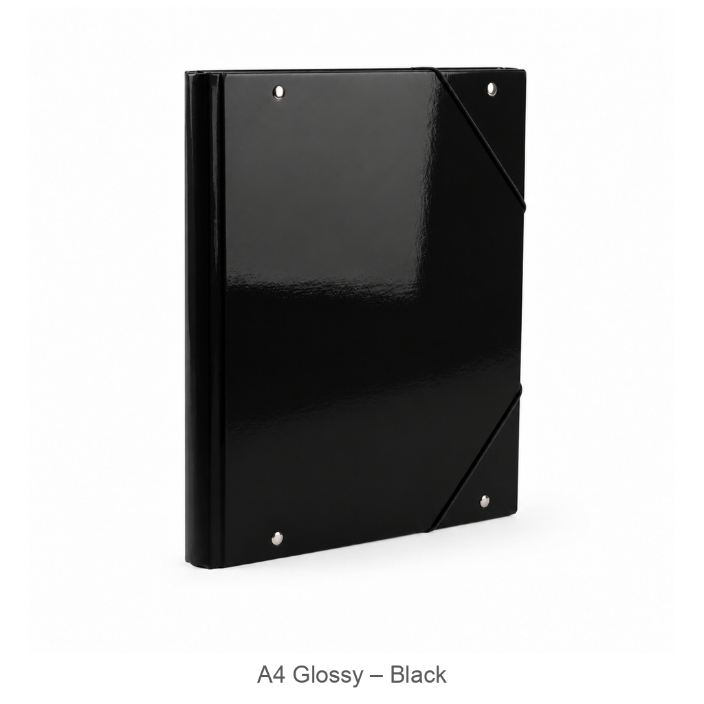 Foska rigid presentation file folder, A4 glossy, black – HF2935