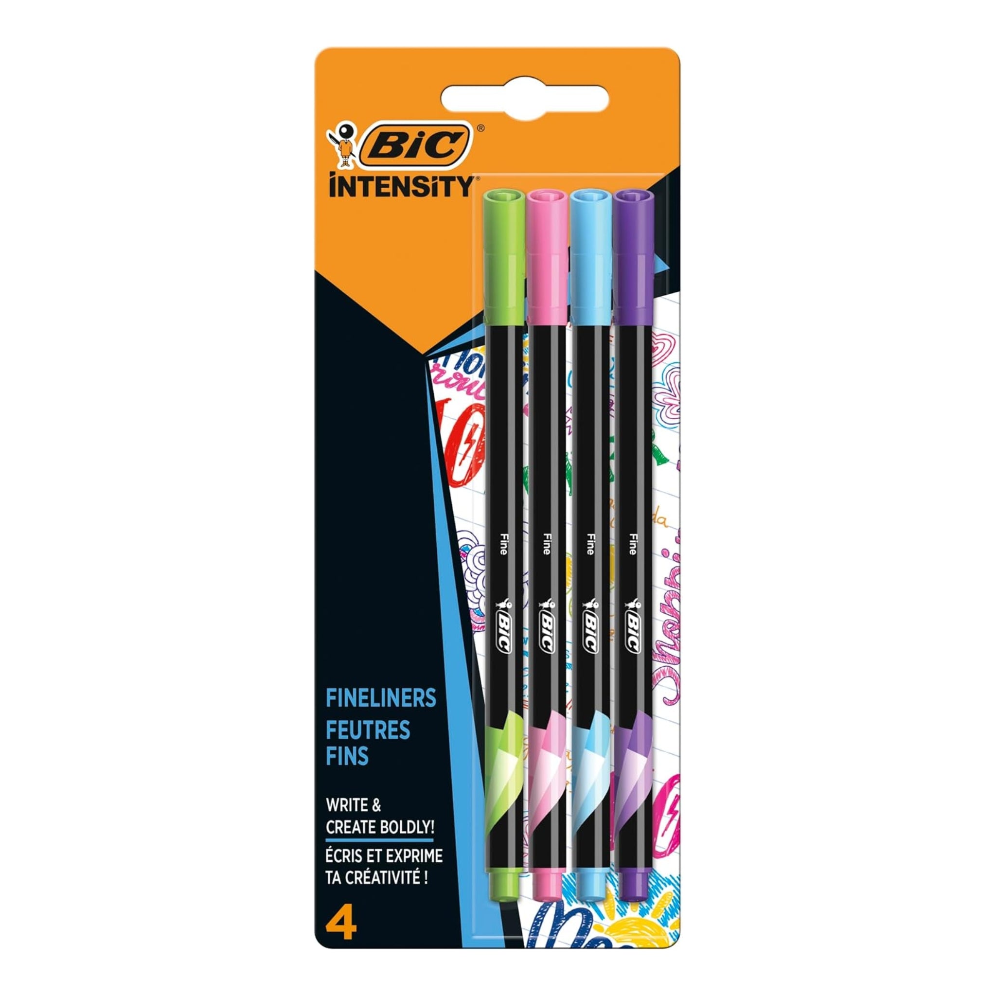 BIC Intensity Fineliner Fun Assorted Pens - (4) - Office R Us Lagos