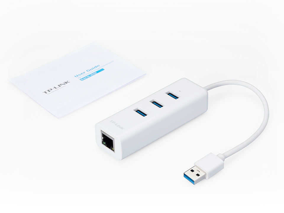 TP-Link UE330 USB 3.0 3-Port Hub & Gigabit Ethernet Adapter - Image 3 - Office R Us