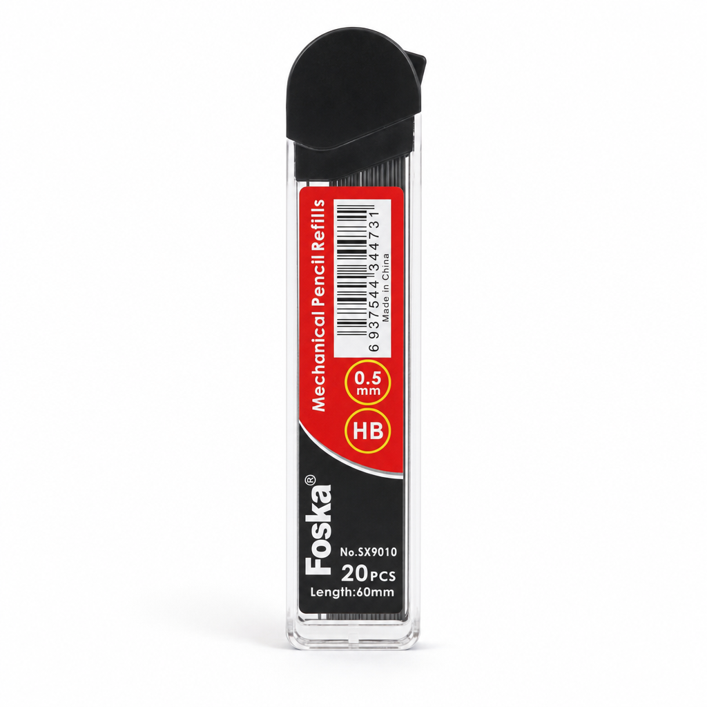 Foska Mechanical Pencil Lead Refills 0.5mm HB SX9010 tube of 20 — front