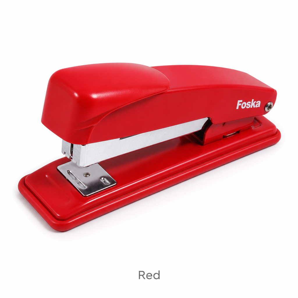 Full Strip Metal Desktop Stapler – 20 Sheets — Red