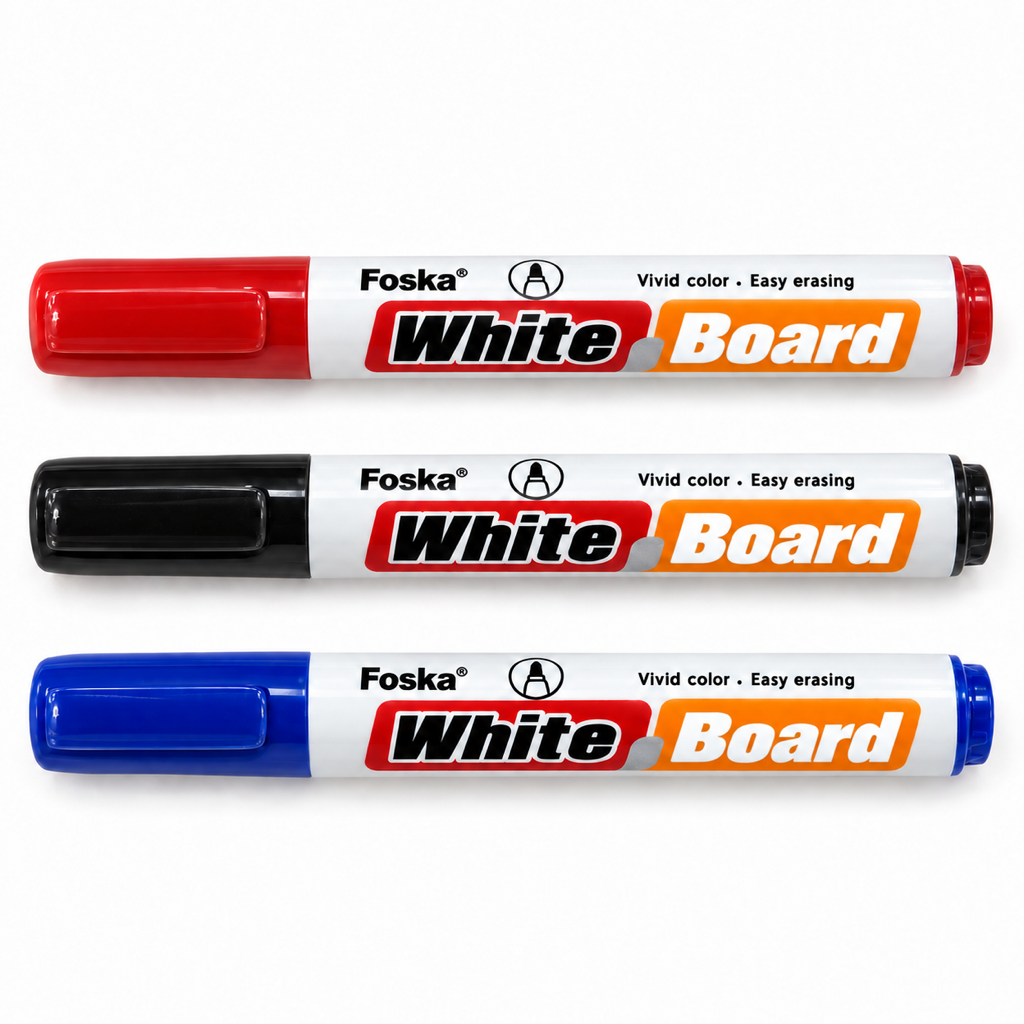 Foska White Board Marker MK8016 – red, black and blue markers