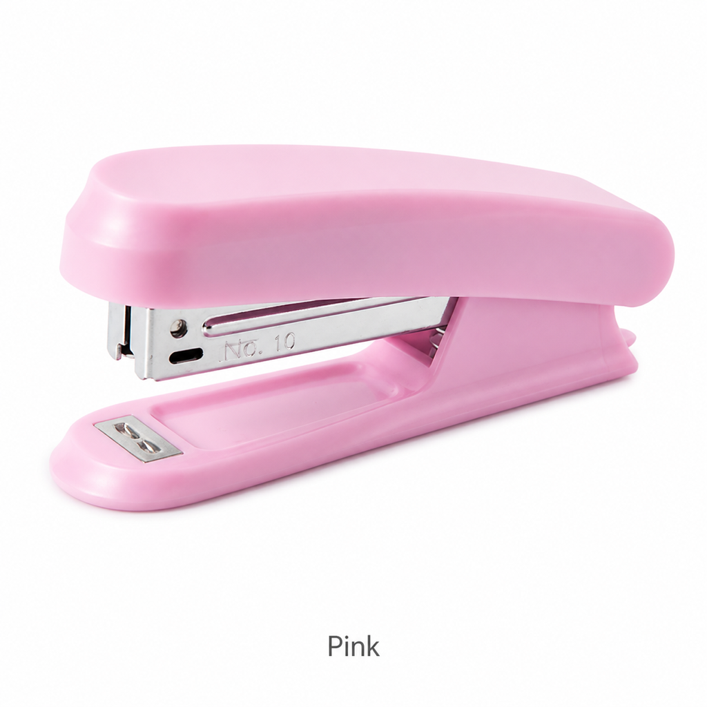 No.10 Plastic Stapler – 12 Sheet Capacity — Pink