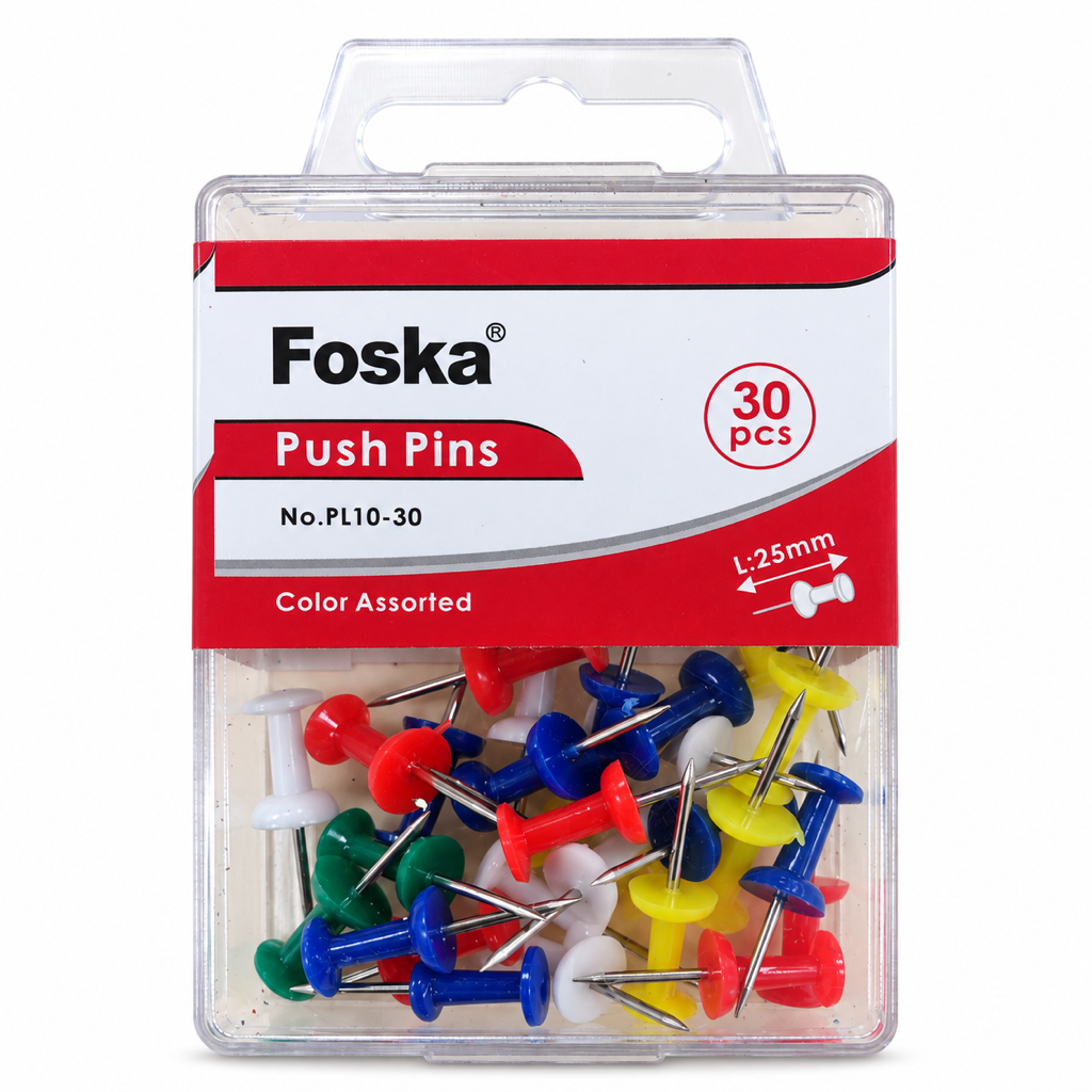 Foska Push Pins 30 pcs PL10-30 – box front