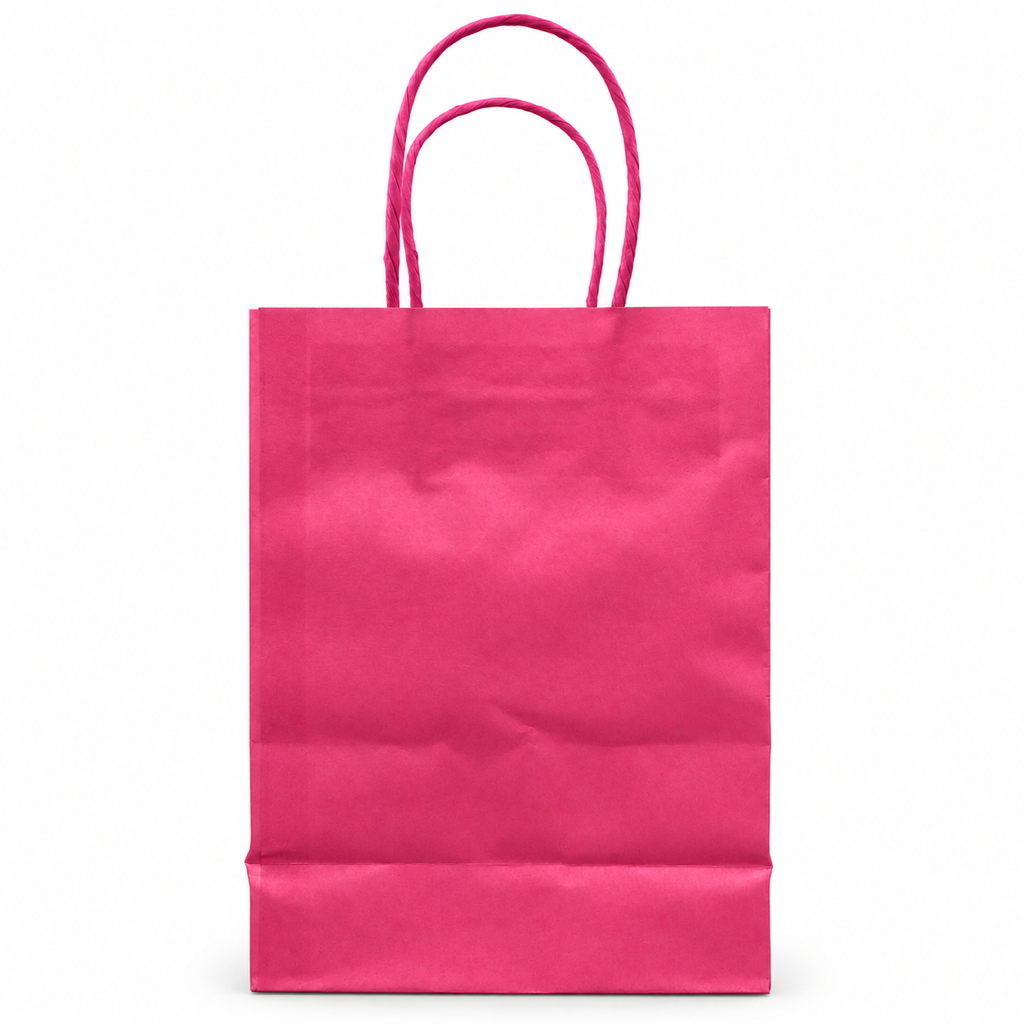 Kraft paper gift bag 15 x 8 x 21 cm – Hot pink