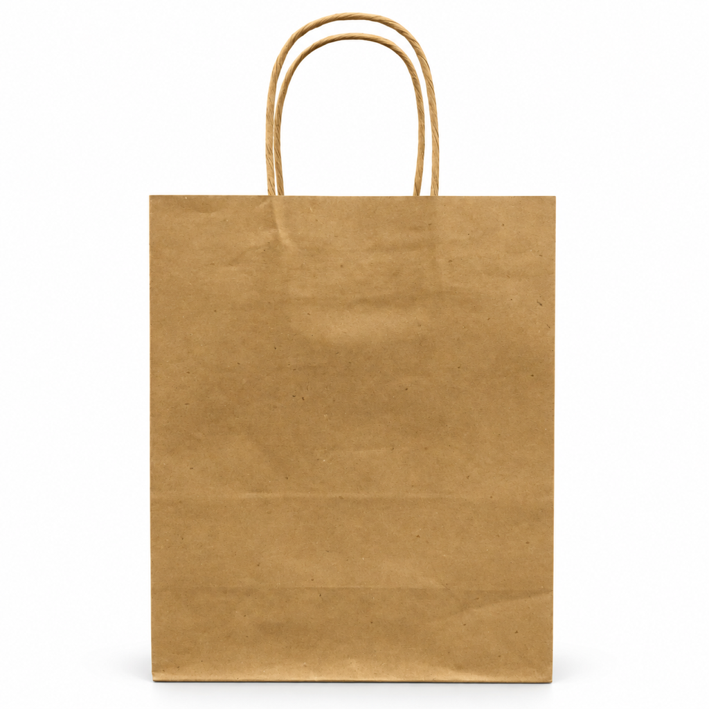 Kraft paper gift bag 21 x 11 x 27 cm – Brown kraft