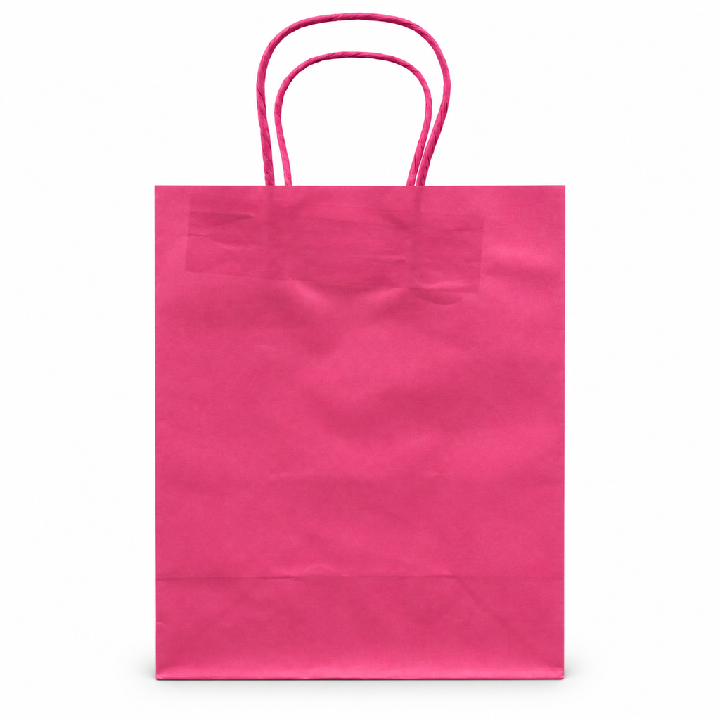 Kraft paper gift bag 21 x 11 x 27 cm – Hot pink