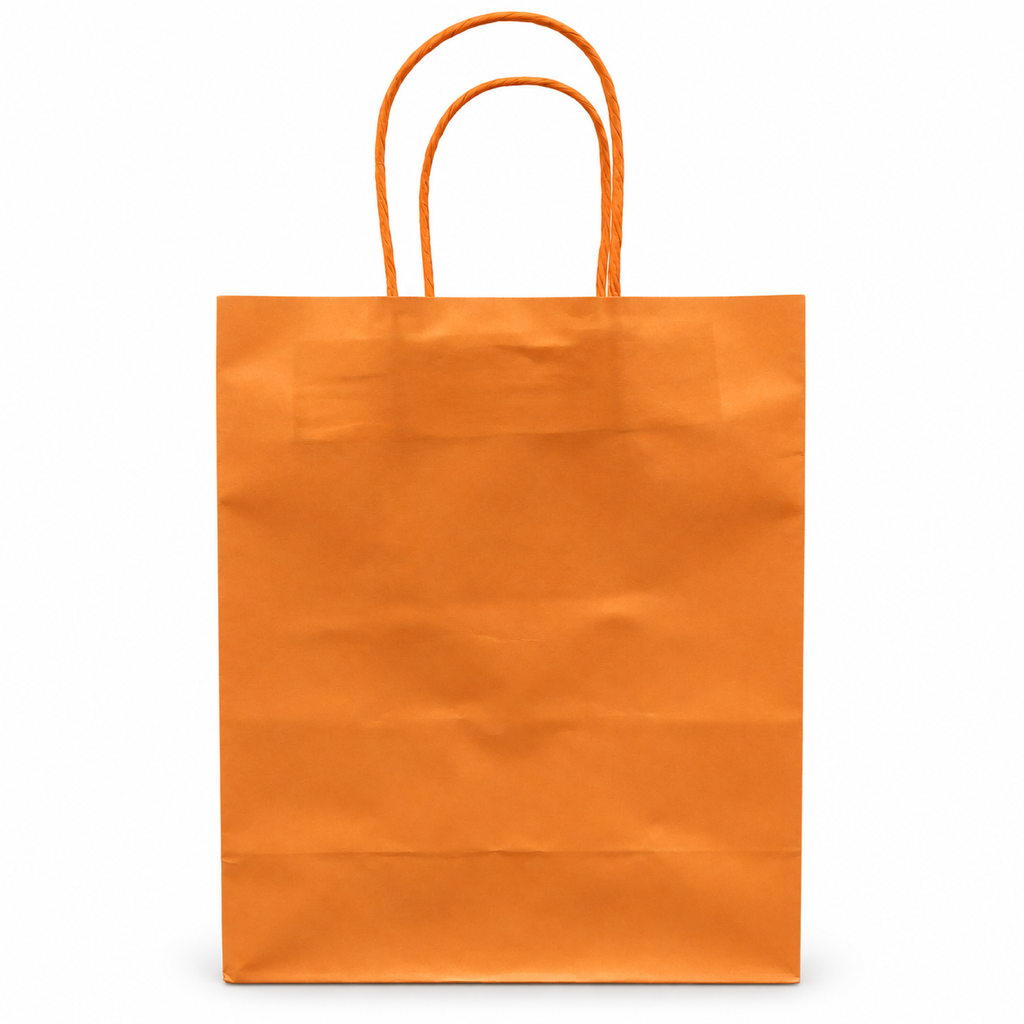 Kraft paper gift bag 21 x 11 x 27 cm – Orange