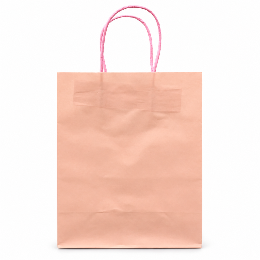 Kraft paper gift bag 21 x 11 x 27 cm – Peach
