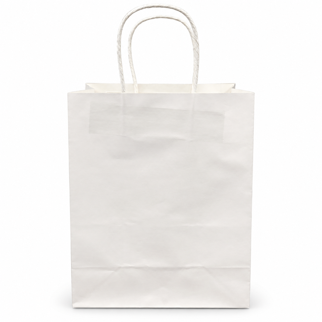 Kraft paper gift bag 21 x 11 x 27 cm – White