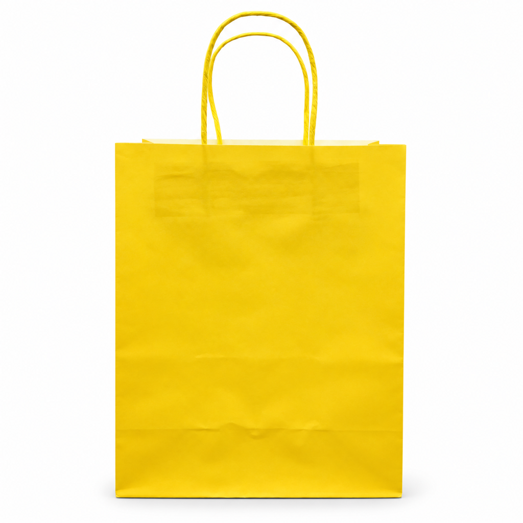Kraft paper gift bag 21 x 11 x 27 cm – Yellow