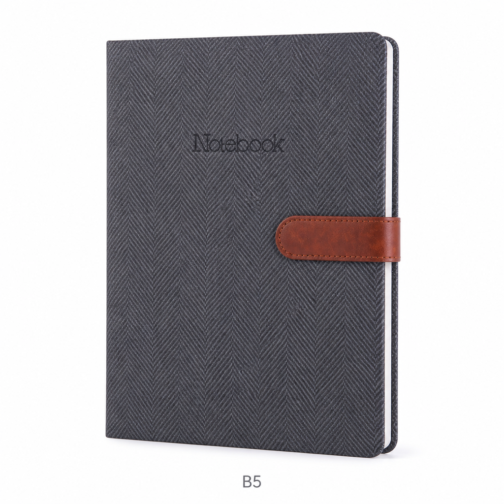PU Leather Hardcover Buckle Journal Notebook — B5