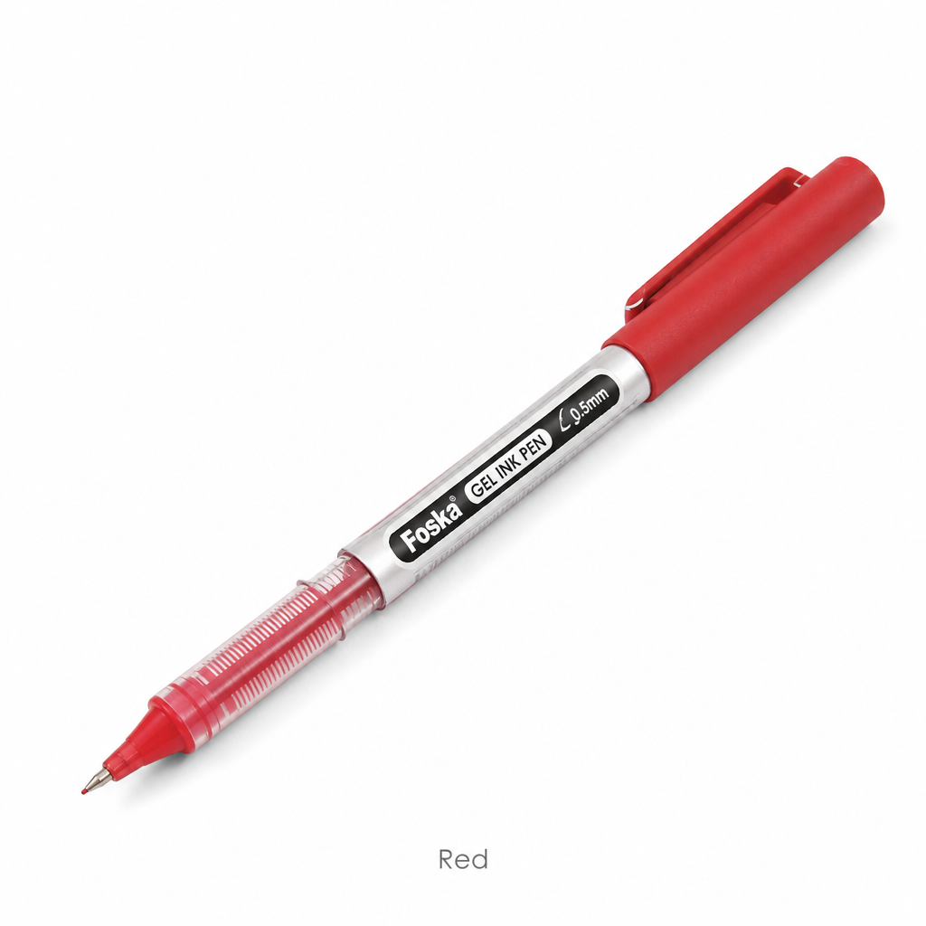 Bullet Tip Gel Ink Roller Pen 0.5mm — Red