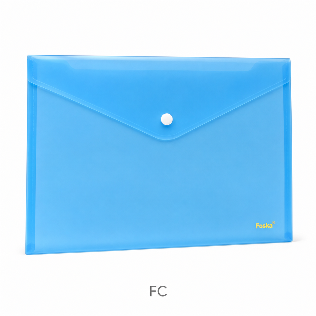 Snap Button Envelope File Pocket – Transparent — FC