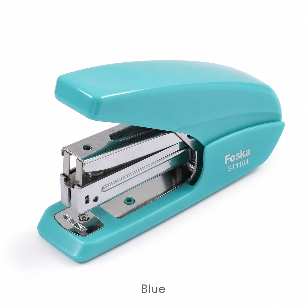Labour-Saving Plastic Paper Stapler – 25 Sheet Capacity — Blue