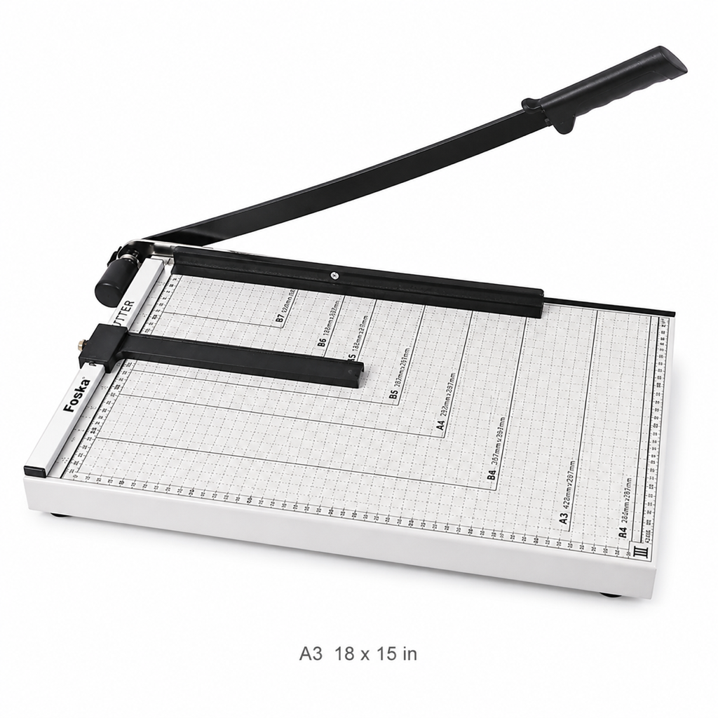 Steel Plate Paper Trimmer with Ruler — A3  18 x 15 in