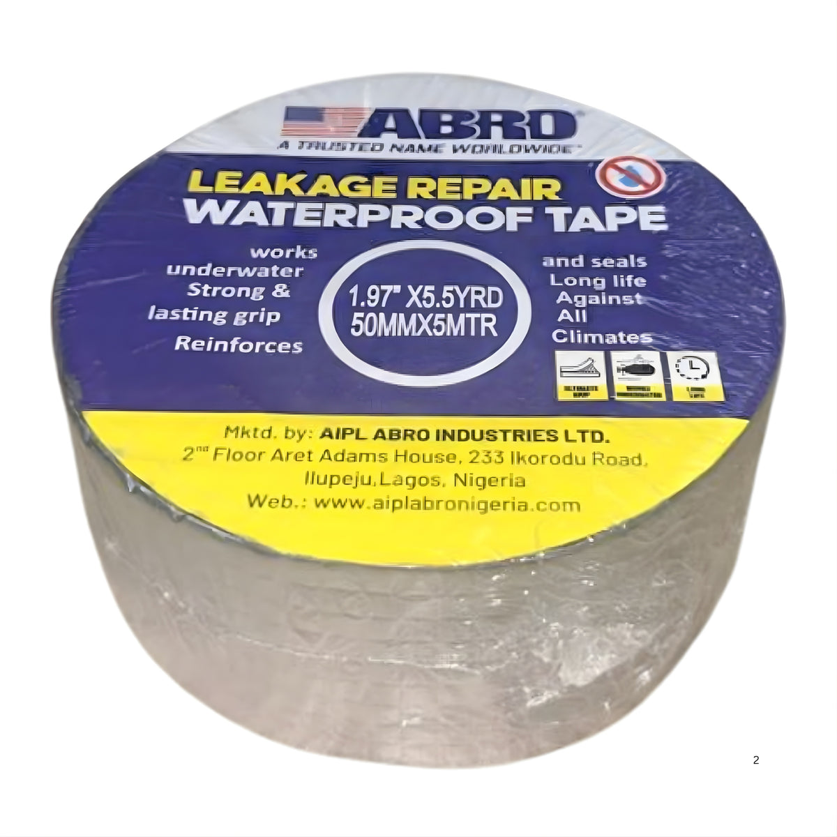 Abro Water Proof Tape 50mmx5mtr