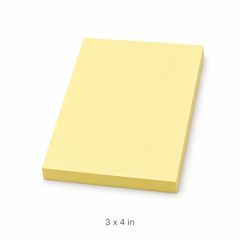 Yellow Sticky Notes – Pad of 100 Sheets — 3 x 4 in