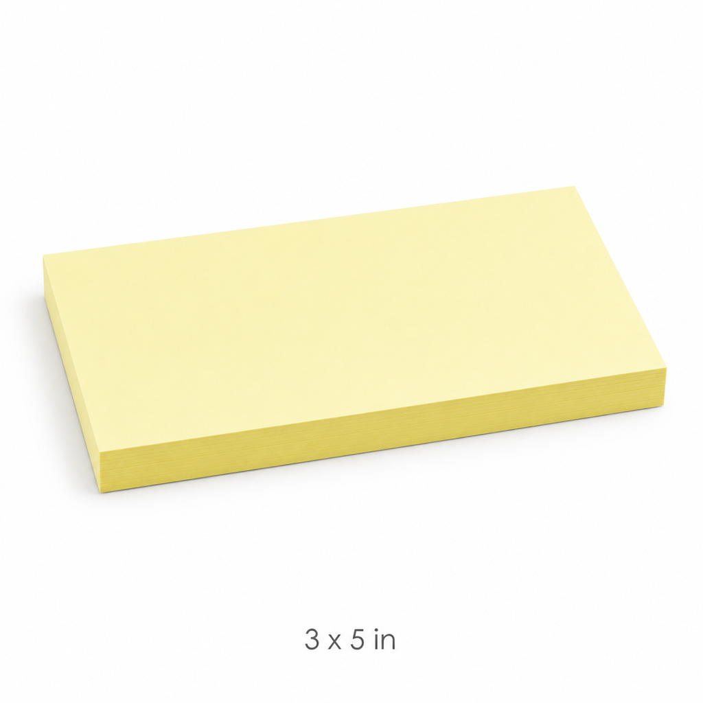 Yellow Sticky Notes – Pad of 100 Sheets — 3 x 5 in